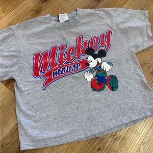 Disney Grey Tee with Red and Blue Mickey Graphic